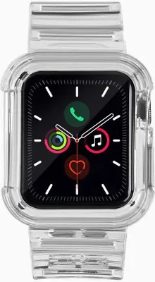 Image de Strap Light Set Silicone Band Bracelet Case pour Watch 6 40Mm / Watch 5 40Mm / Watch 4 40Mm / Watch Se 40Mm Black
