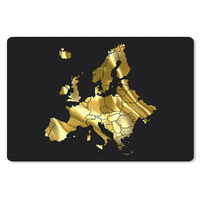 Produktbild von MuchoWow® Mauspad Mousepad Karte von Europa - Gold 27x18 cm - Mousepads - Maus Mat - Pad - Mausunterlage - Büroartikel - Desk Matten