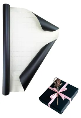 Obrázek produktu pro Dárkový papír, matná černá barva, rozměry 43 cm x 10 m