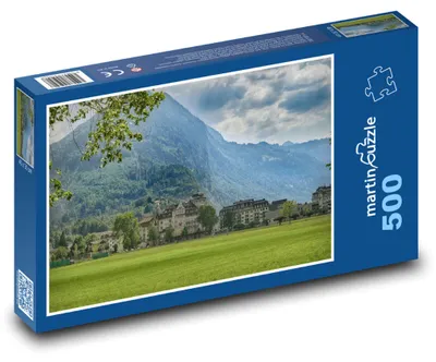 Obrázek produktu pro Puzzle 500 Interlaken - Švýcarská louka - martinpuzzle