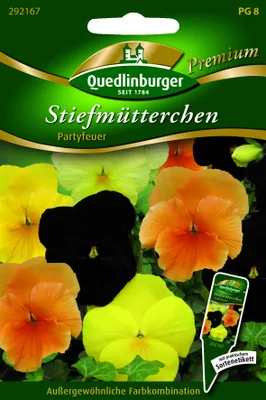 Produktbild von Stiefmütterchen Partyfeuer von Quedlinburger Saatgut | Veilchensamen von Quedlinburger
