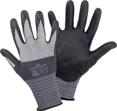 Immagine prodotto di Showa 4704 XL Guanto protettivo Guanti da officina Nero, Grigio Nitrile, Spandex