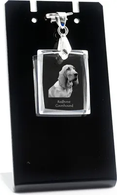 Immagine prodotto di Redbone Coonhound - Ciondolo in cristallo con cane, collana con foto, gioielli unici di Art-Dog