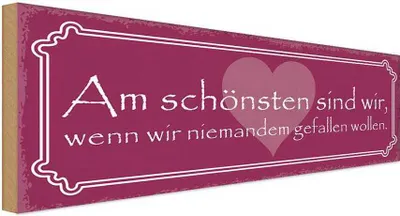 Produktbild von vianmo Holzschild 10x27 cm wir am schönsten sind wenn Dekoration