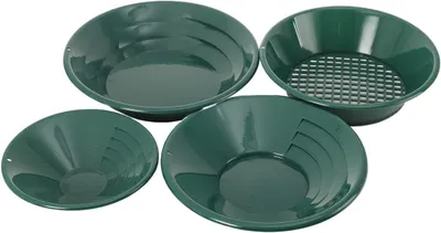 Produktbild von Set von 4 Goldwaschpfannen aus Kunststoff