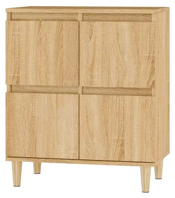 Produktbild von Sideboard, Kommode mit viel Stauraum, Highboard Wohnzimmerschrank mit Türen, Anrichte Beistellschrank, Sonoma-Eiche Holzwerkstoff