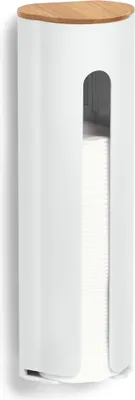 Produktbild von Zeller Wattepad-Spender, ABS/Bamboo, 8 x 6.5 x 25 cm