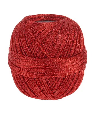 Produktbild von Gründ Glitter Garn uni 25g,110 m LL,85 % Viskose/15%met. Garn 8222 uni rot