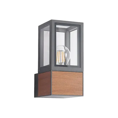 Produktbild von Lucande Alleria Außenwandlampe, Aluminium, eckig