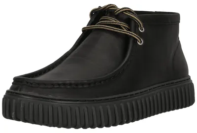 Image de Clarks Boots Torhill Hi, cuir lisse, noir, homme