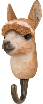 Produktbild von Wildlife Garden Decohook Wandhaken Alpaka (handgeschnitzt)