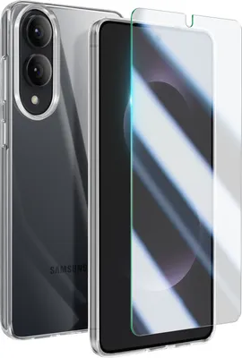 Immagine prodotto di Avizar, Custodia in silicone per Galaxy S25 Edge + vetro antigraffio, trasparente