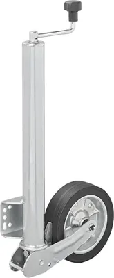 Obrázek produktu pro 341505V02 Podpěrné kolo 570/60 mm ocelový ráfek velký s plnými gumovými pneumatikami 220 x 65 mm skládací 300 kg