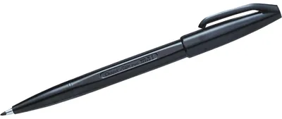 Produktbild von Pentel Sign Pen, Schwarz, Fein, Schwarz, Tinte auf Wasserbasis, 2 mm, 12 Stück(e)