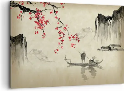 Produktbild von Bild auf Leinwand - Leinwandbild - Einteilig - Blume Kirschen Japan - 120x80cm - Wand Bild - Wanddeko - Wandbilder - Leinwanddruck - Bilder - Wanddekoration - Leinwand bilder - AA120x80-5020