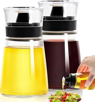 Obrázek produktu pro Skleněná nádoba na olej do kuchyně – 160 ml – s dávkovačem oleje a jedlého oleje
