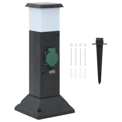 Productafbeelding van Tuinstopcontact met lamp en grondpin 2-wegs 16x16x39,5 cm