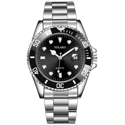 Image de Montre Marko Argenté / Noir - Élégance et Robustesse au Quotidien KP33619