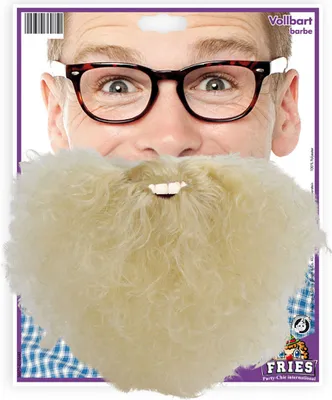 Produktbild von Götterbart Vollbart Beige mit Gummizug Karneval Fasching Party Halloween Cosplay
