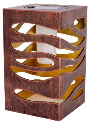 Image de Lampe décorative LED/solaire "HILDA", dimensions : 12,3 cm, couleur : or
