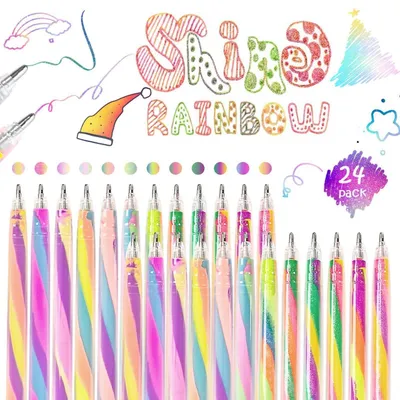 Obrázok produktu pre Sada 24 farebných ceruziek – 12 neonových a 12 pastelových, darčeky na detské narodeniny, kreatívna sada pre dievčatá