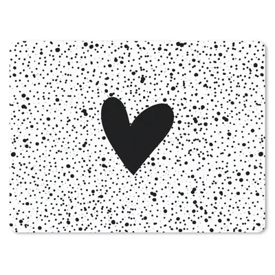 Produktbild von MuchoWow® Mauspad Mousepad Herz - Design - Weiß 40x30 cm - Mousepads - Maus Mat - Pad - Mausunterlage - Anti Rutsch