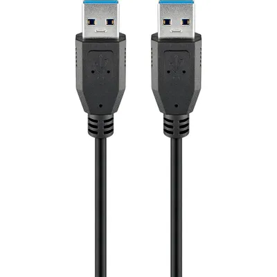 Immagine prodotto di Goobay 95717 Cavo USB 3.0 SuperSpeed, nero, 1 m - Spina USB 3.0 (tipo A) > Spina USB 3.0 (tipo A)