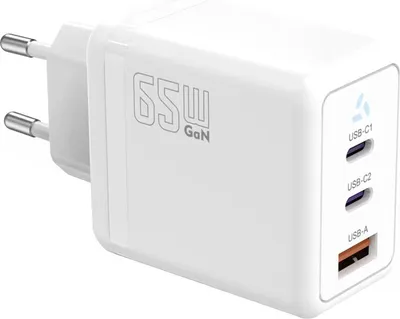 Zdjęcie produktu dla TB Charger 2x USB C + USB A Power Delivery white, GaN 65W