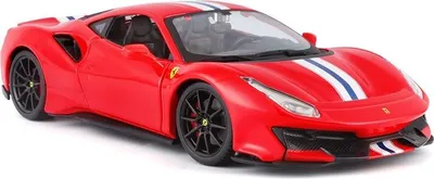 Zdjęcie produktu dla BBURAGO Ferrari 488 Pista, Model super pojazdu, Wstępnie zmontowany, 1:24, Ferrari 488 Pista, Każda płeć, Metal, Plastik