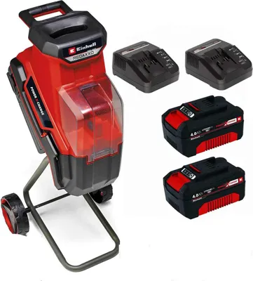 Produktbild von Einhell Messerhäcksler REDAXXO 36/25 2 x Akku 4.0 Ah 18V, 2 x Ladegerät, 36V 25 mm Aststärke