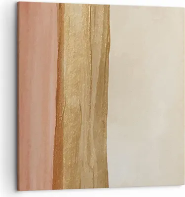 Produktbild von Bild auf Leinwand - Leinwandbild - Einteilig - Gold Abstraktion Linien - 50x50cm - Wand Bild - Wanddeko - Wandbilder - Leinwanddruck - Bilder - Wanddekoration - Leinwand bilder - AC50x50-4739