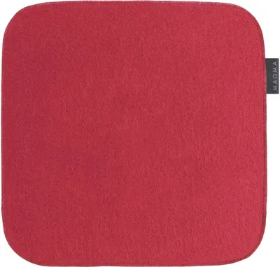 Immagine prodotto di Magma cuscino di seduta Avaro felt look tinta unita quadrato rosso 35x35 cm
