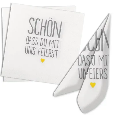 Produktbild von OOTB Weiß/Graue Papier-Servietten