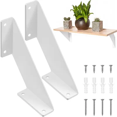 Imagen del producto de Juego de 2 soportes s para estantes de pared, diseñados para estantes de esquina