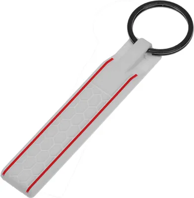 Produktbild von Silikon Schlüssel Band Key Tag Schlüssel Anhänger im Wabe Design Weiß kompatibel mit Wabe Design von VW SEAT Skoda