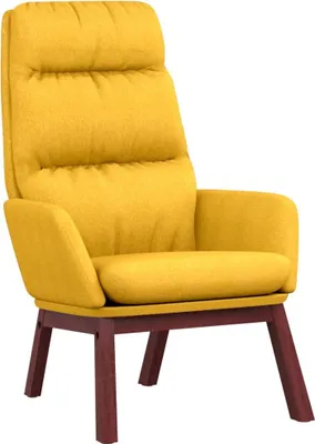 Image de vidaXL Fauteuil relax jaune moutarde Tissu