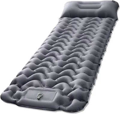 Produktbild von Famanu Campingmat aufblasbar mit integrierter Pumpe - grau