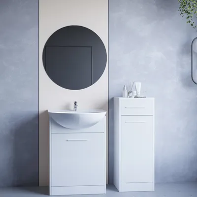 Obrázek produktu pro Koupelnový nábytek se zrcadlem NEPPA MINI bílý laminát