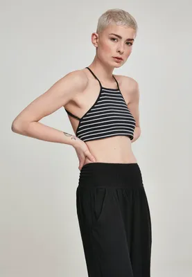 Zdjęcie produktu dla Urban Classics Ladies - TRIANGLE Short Top czarny - XS