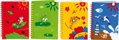 Image de Cahier avec couverture en bois 1pc jaune