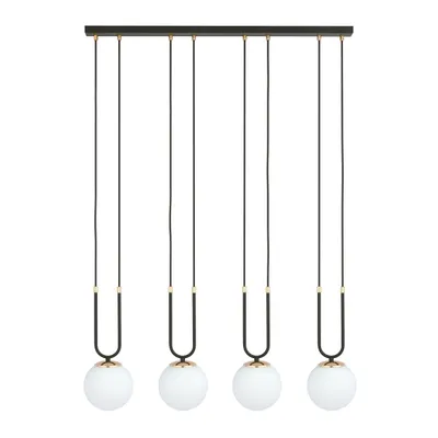 Obrázok produktu pre Moderná Lampa Glam 4 Čierna/Opál