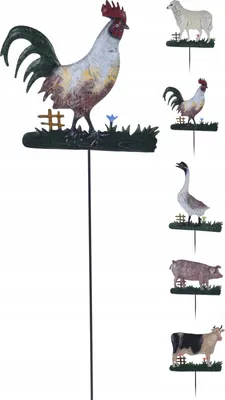 Image de Animal sur un bâton Décoration de jardin 75 cm