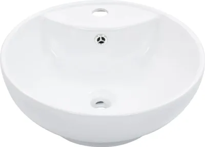 Produktbild von vidaXL Waschbecken mit Überlauf 46,5 x 18 cm Keramik Weiß