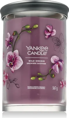 Productafbeelding van Yankee Candle Signature, cilinderkaars, paars, fruitige geur, orchidee, brandduur 100 uur, 1 stuk