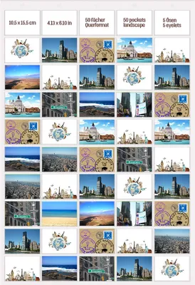 Produktbild von 10 x 15 Fotovorhang für 50 Fotos Querformat