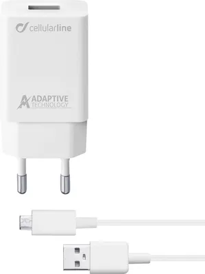 Produktbild von Cellularline Adaptive Fast Charger Kit 15W - Micro USB - Samsung, Drinnen, AC, 1 m, Weiß