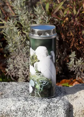 Produktbild von Grablicht Paperlight 'Engel Stein' Edel & nachhaltig, 45 Stunden