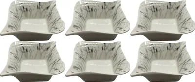Obrázok produktu pre Zellerfeld Trendmax 6-dielny porcelánový servis misiek na občerstvenie dipy omáčky biely motív 4