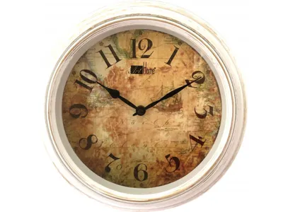 Obrázek produktu pro DUE ESSE, Nástěnné kulaté hodiny, průměr 30,5 cm Art Home, mapa