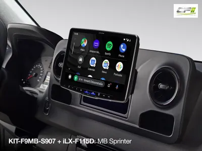 Produktbild von Alpine Einbauset 1-DIN Mercedes Sprinter 907 ab 2018 mit CAN-Bus Interface